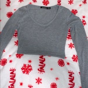Gray crop top
